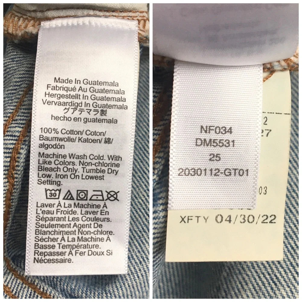 Madewell Relaxed Side-Slit Edition Raw Hem Denim Jean Shorts Madera Wash Size 25